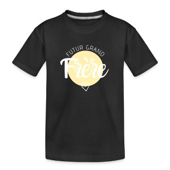 Futur grand frère - T-shirt bio Premium Enfant - noir - Devant