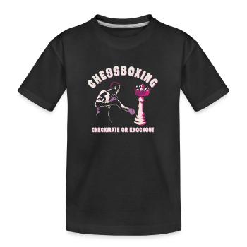 Schachboxen - Schachmatt Oder Knockout Schachboxen - Kinder Premium Bio T-Shirt - Schwarz - Vorne