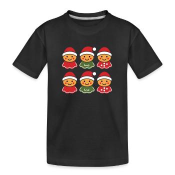 Bonhomme pain d'épice - T-shirt bio Premium Enfant - noir - Devant