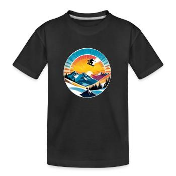snowboard neige et ski - T-shirt bio Premium Enfant - noir - Devant