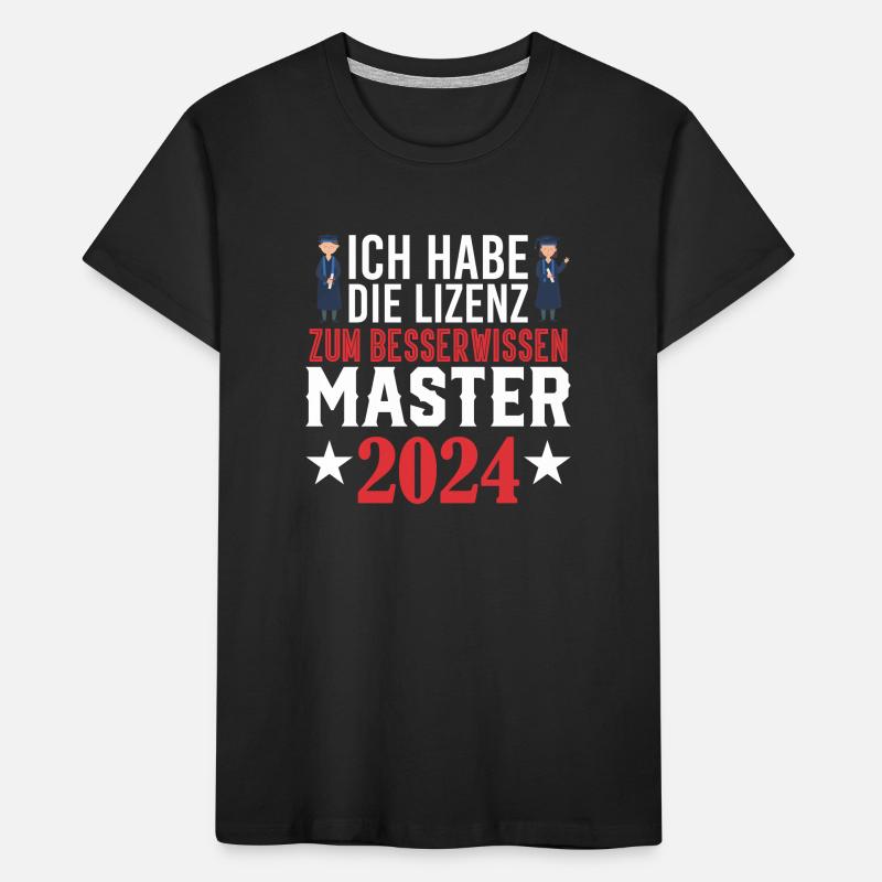 Master 2024 Masterabschluss Sponsion Absolvent Kinder Premium Bio T-Shirt