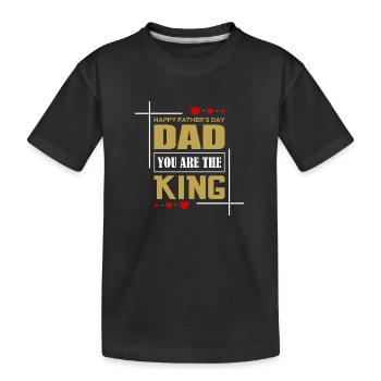Happy Fathers Day - Kids' Premium Organic T-Shirt - black - Front