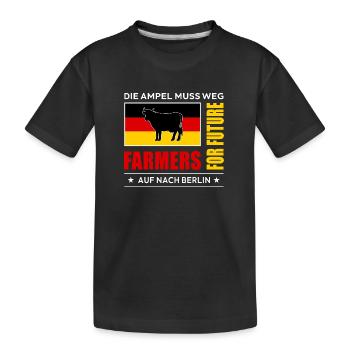 Agriculteurs - T-shirt bio Premium Enfant - noir - Devant