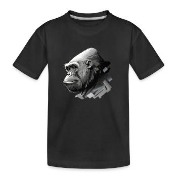 gorilla, Der Gorilla schweigt - Kinder Premium Bio T-Shirt - Schwarz - Vorne