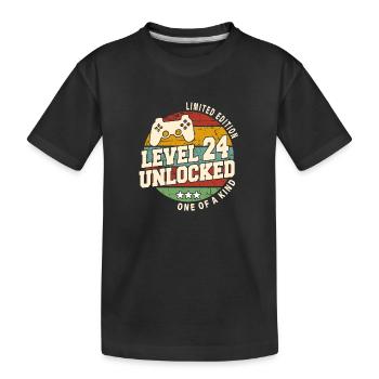 Vintage Né(e) un mois de 2000 anniversaire - T-shirt bio Premium Enfant - noir - Devant