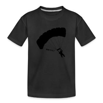 Parachutisme vintage Parachute Cool Parachutisme - T-shirt bio Premium Enfant - noir - Devant