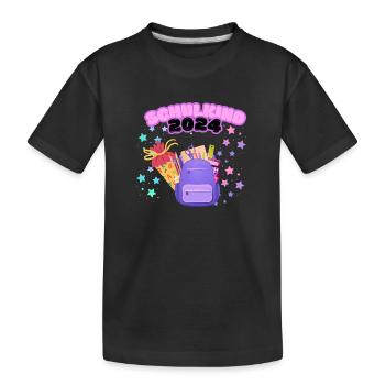Schule png - Kinder Premium Bio T-Shirt - Schwarz - Vorne