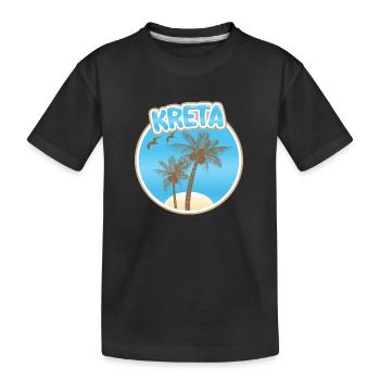 Kreta - Kinder Premium Bio T-Shirt - Schwarz - Vorne