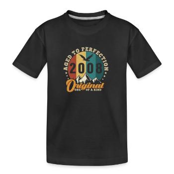 Les légendes sont nées en 2008 Vintage - T-shirt bio Premium Enfant - noir - Devant