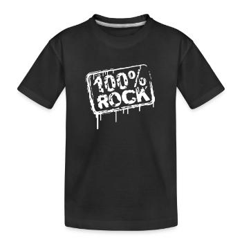 100% Percent Musique Rock Timbre Graffiti Drops - T-shirt bio Premium Enfant - noir - Devant