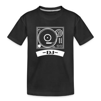 Platine vinyle DJ - T-shirt bio Premium Enfant - noir - Devant