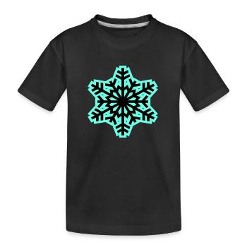 Givre de neige - T-shirt bio Premium Enfant - noir - Devant
