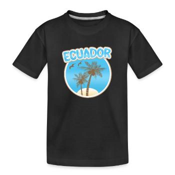 Vacances Équateur - T-shirt bio Premium Enfant - noir - Devant