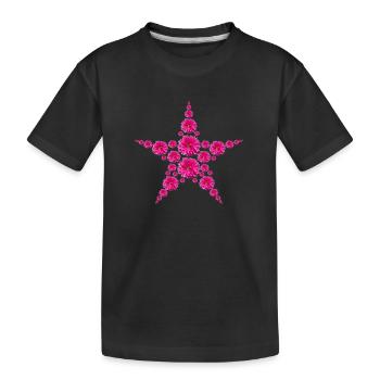 Dahlias Étoile - T-shirt bio Premium Enfant - noir - Devant