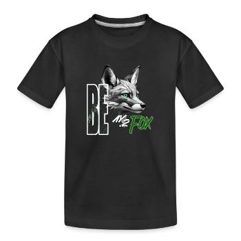 Sei Fuchs - Kinder Premium Bio T-Shirt - Schwarz - Vorne