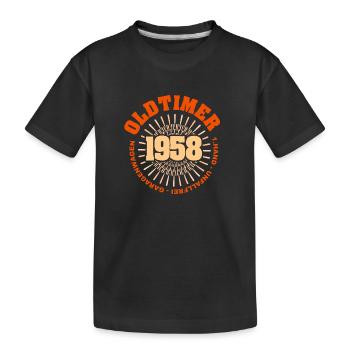 Geschenkidee 1958 - Kinder Premium Bio T-Shirt - Schwarz - Vorne