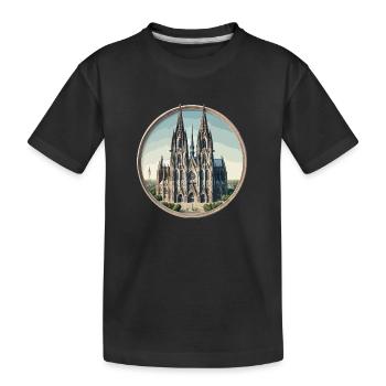 Cathédrale de Cologne - T-shirt bio Premium Enfant - noir - Devant