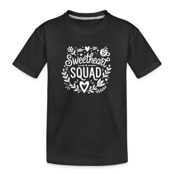 Sweetheart Squad - Kids' Premium Organic T-Shirt - black - Front