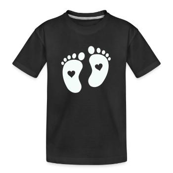 Baby feet - Kids' Premium Organic T-Shirt - black - Front