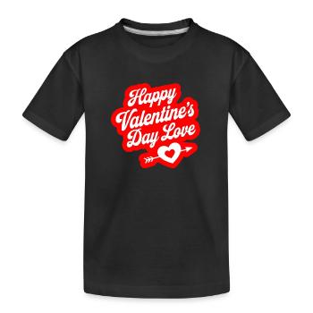 happy valentins days2 - T-shirt bio Premium Enfant - noir - Devant