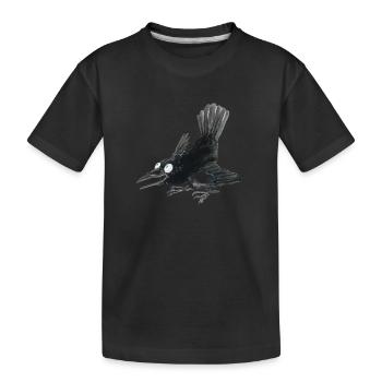 Rabenkrähe 2 - Kinder Premium Bio T-Shirt - Schwarz - Vorne