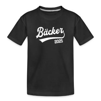 Bäcker 2025 Ausbildung Beruf Bäckerei Konditor - Kinder Premium Bio T-Shirt - Schwarz - Vorne