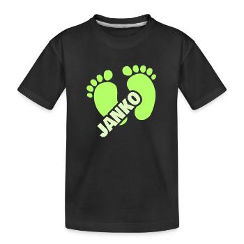 Naissance de Janko - T-shirt bio Premium Enfant - noir - Devant