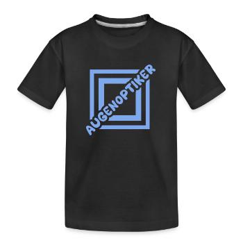 Augenoptiker als Job - Kinder Premium Bio T-Shirt - Schwarz - Vorne