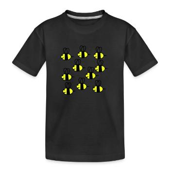 essaim d'abeilles amicales - T-shirt bio Premium Enfant - noir - Devant