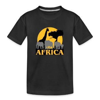 Afrika - Sonnenuntergang in der Savanne - Kinder Premium Bio T-Shirt - Schwarz - Vorne