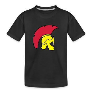 Spartan Helmet - Kids' Premium Organic T-Shirt - black - Front