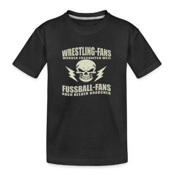Wrestling-Fans - Kinder Premium Bio T-Shirt - Schwarz - Vorne