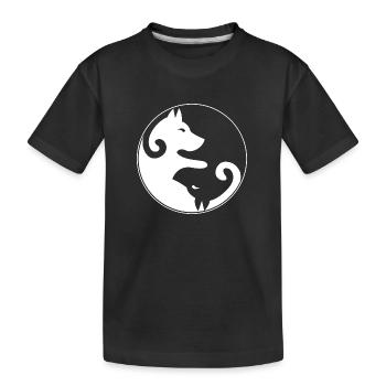 Chiens de Yin Yang & - T-shirt bio Premium Enfant - noir - Devant