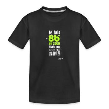 8b+ en solo - T-shirt bio Premium Enfant - noir - Devant