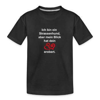 Hundeliebe - Kinder Premium Bio T-Shirt - Schwarz - Vorne