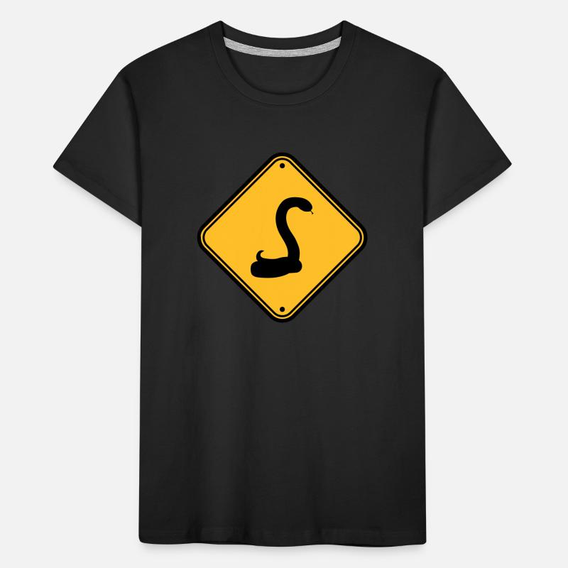 snake caution caution caution note sign s Kids' Premium Organic T-Shirt
