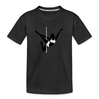 Pole Dance - Kinder Premium Bio T-Shirt - Schwarz - Vorne