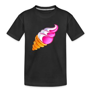 glace vanille fraise kawa - T-shirt bio Premium Enfant - noir - Devant