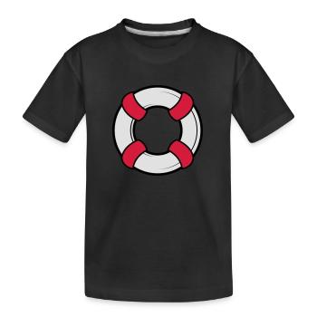 Bouée de sauvetage - T-shirt bio Premium Enfant - noir - Devant