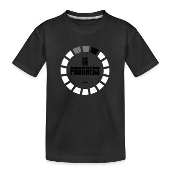 in progress loading zeichen ring kreis lade wird a - Kinder Premium Bio T-Shirt - Schwarz - Vorne