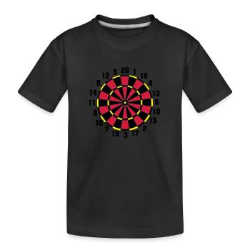 Dartboard (ID: 010004) - Kids' Premium Organic T-Shirt - black - Front
