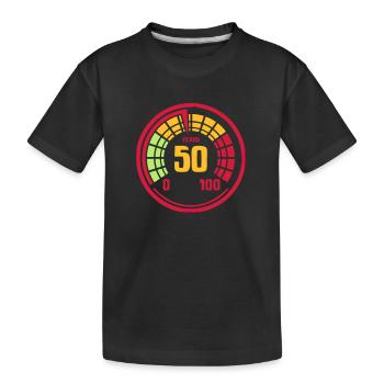 50 ans compteur age vieillesse jeunesse - T-shirt bio Premium Enfant - noir - Devant