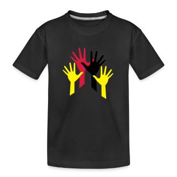 haende - Kinder Premium Bio T-Shirt - Schwarz - Vorne