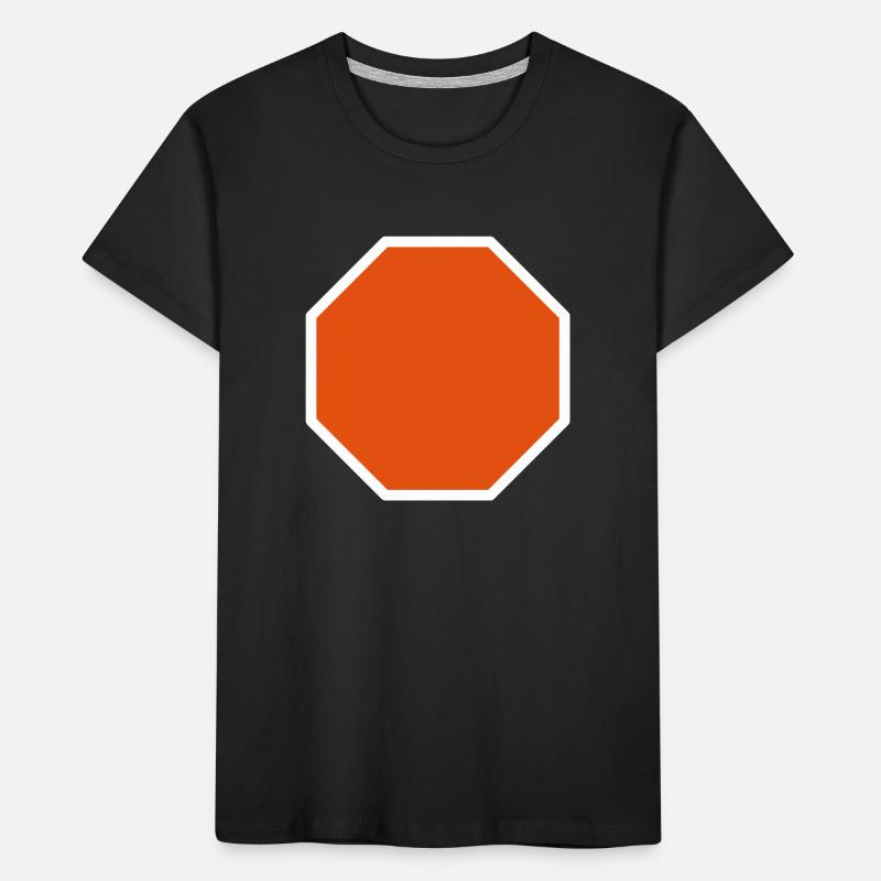 Stop Sign Template Design Icon Pattern Pattern Kids' Premium Organic T-Shirt
