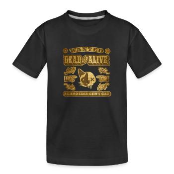 Schrödingers Katze Wanted Poster - Kinder Premium Bio T-Shirt - Schwarz - Vorne