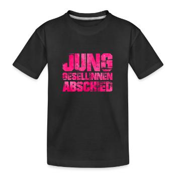 junggesellinnenabschied pink - Kinder Premium Bio T-Shirt - Schwarz - Vorne