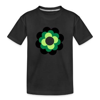 Flower one - Kids' Premium Organic T-Shirt - black - Front
