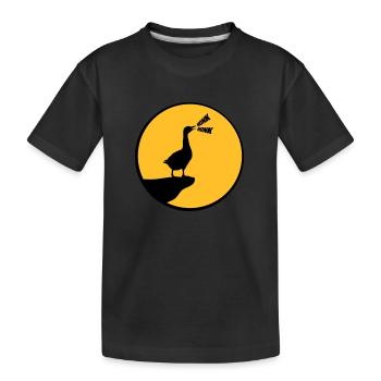 Oie loup klaxon oie - T-shirt bio Premium Enfant - noir - Devant