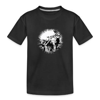 Cross moteur - T-shirt bio Premium Enfant - noir - Devant
