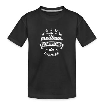 ÉLU MEILLEUR COMMERCIAL DE L'ANNÉE - T-shirt bio Premium Enfant - noir - Devant